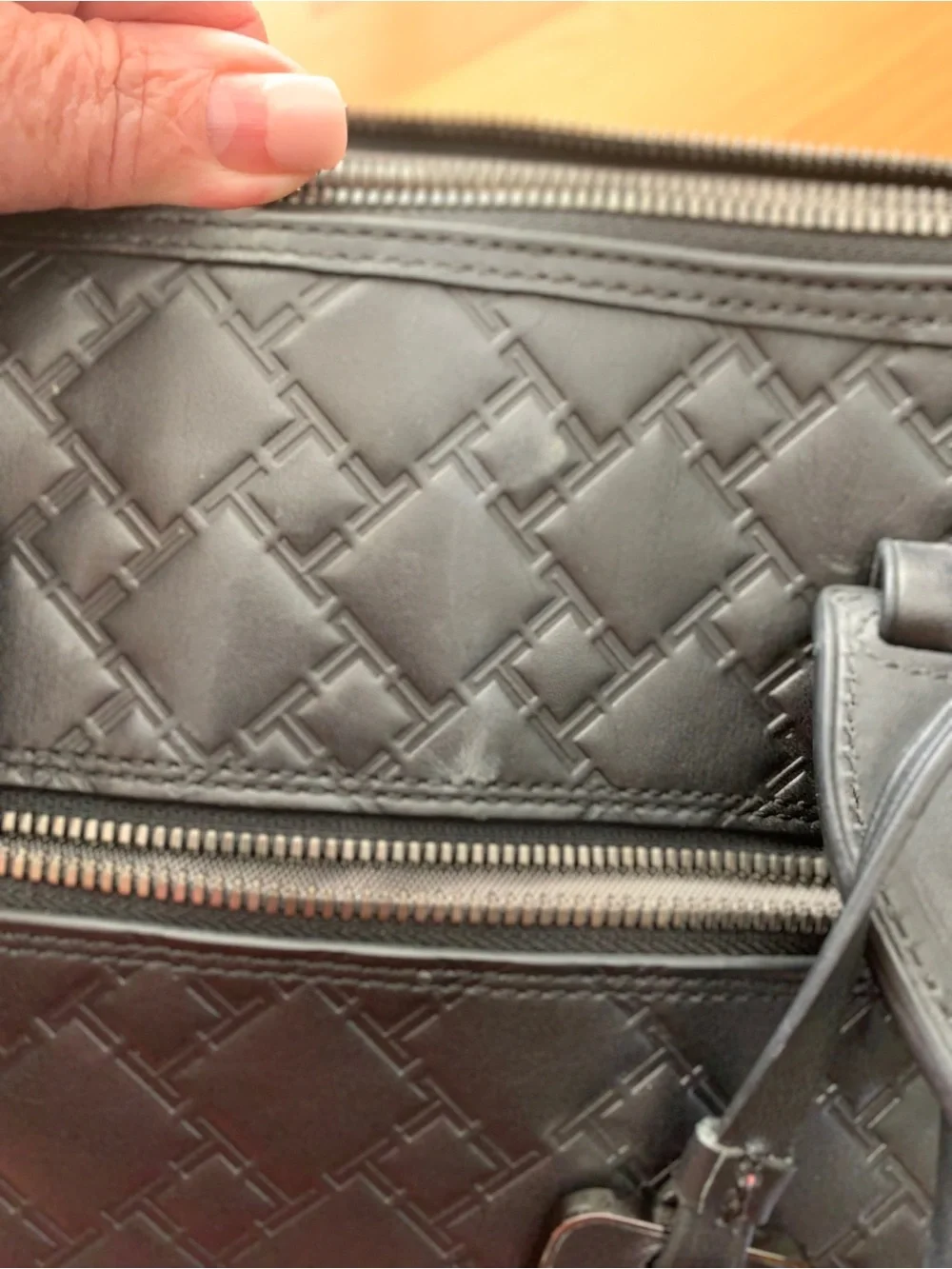 Tumi Black Quilted Leather Laptop Bag